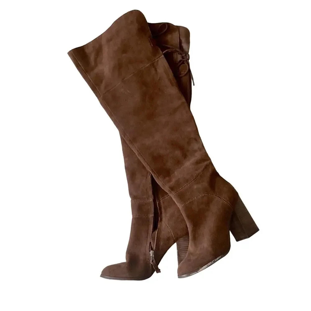 Steve Madden ~ Novela High Boots Brown ~ Suede